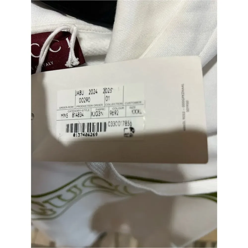 Men's Gucci cotton iconic embroidered web stripe logo hoodie size XXXL